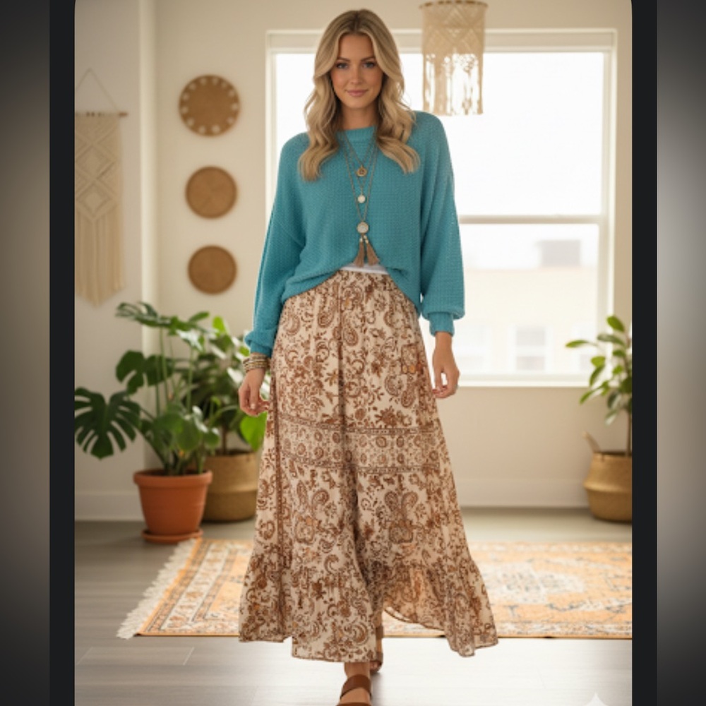 Women's Aqua sheer sweater